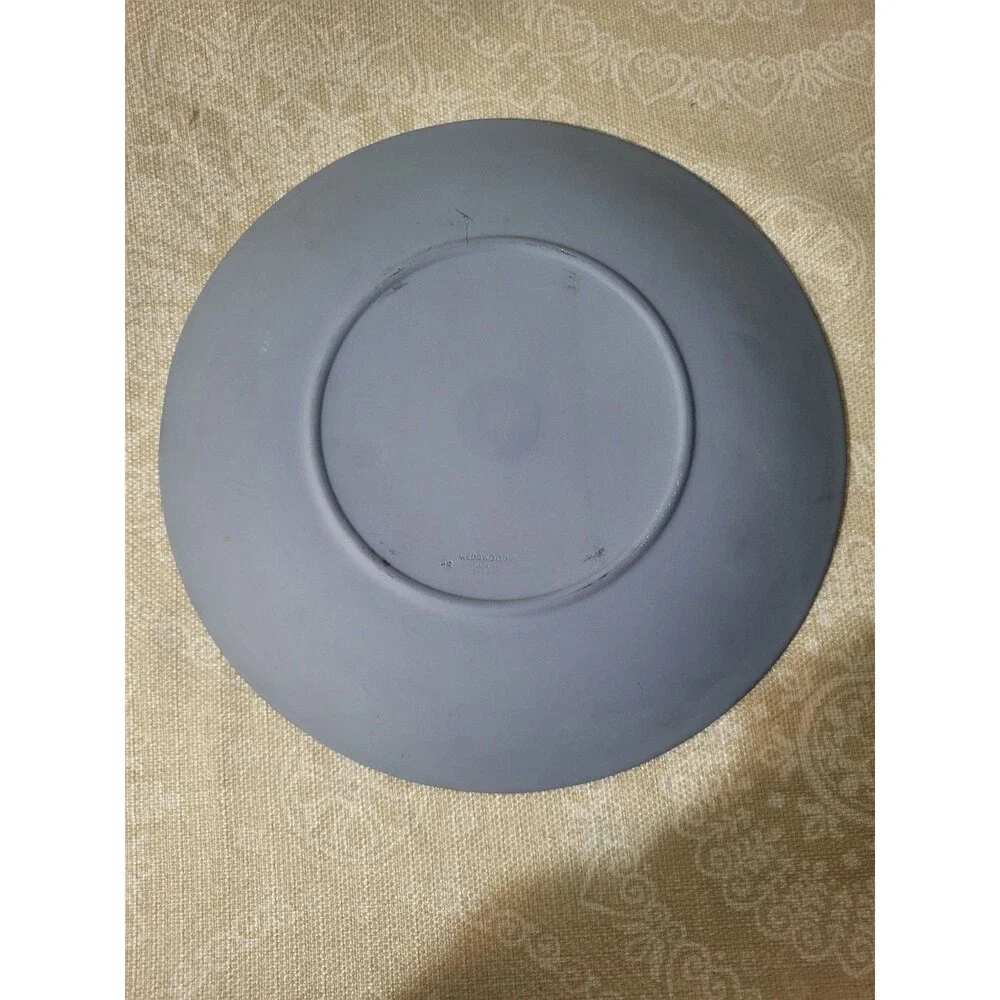 Wedgwood Cream on Lavender Pale Blue Jasperware Plate Cupid 9